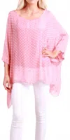 Gigi Moda Camila Kaftan Scoop Neck Top In Rosewood In Pink