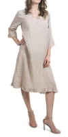 Gigi Moda Cardiff Linen Tunic In Beige In White
