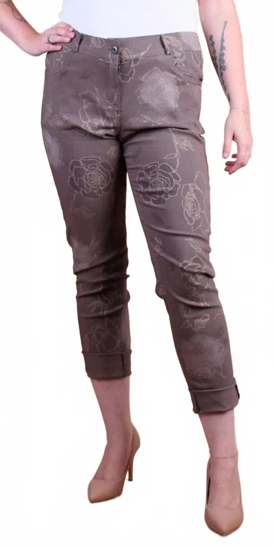 Gigi Moda Castano Pants In Chocolate In Gold