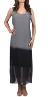 Gigi Moda Celia Two Tone Maxi Dress In Taupe In Gray