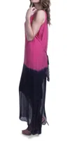 Gigi Moda Celia Two Tone Maxi Dress In Hot Pink In Pink