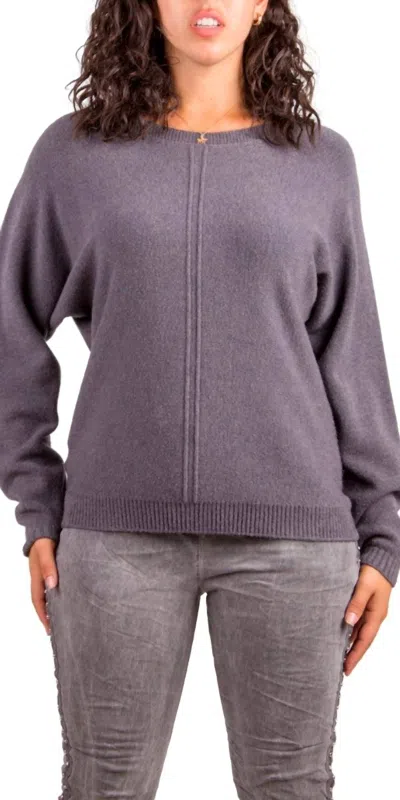 Gigi Moda Concetta Knit Sweater In Charcoal In Blue