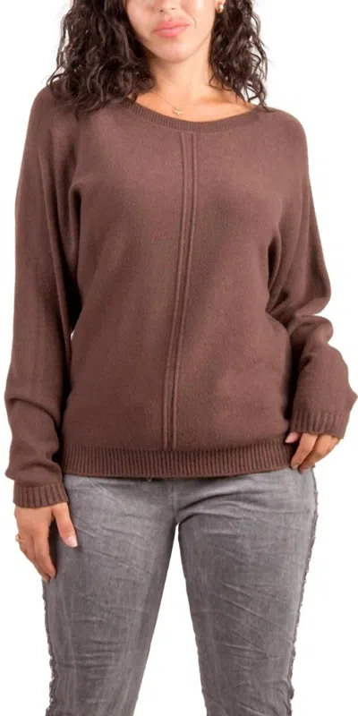 Gigi Moda Concetta Knit Sweater In Chocolate In Brown