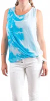 Gigi Moda Corfu Sleeveless Blouse In Turquoise In Blue