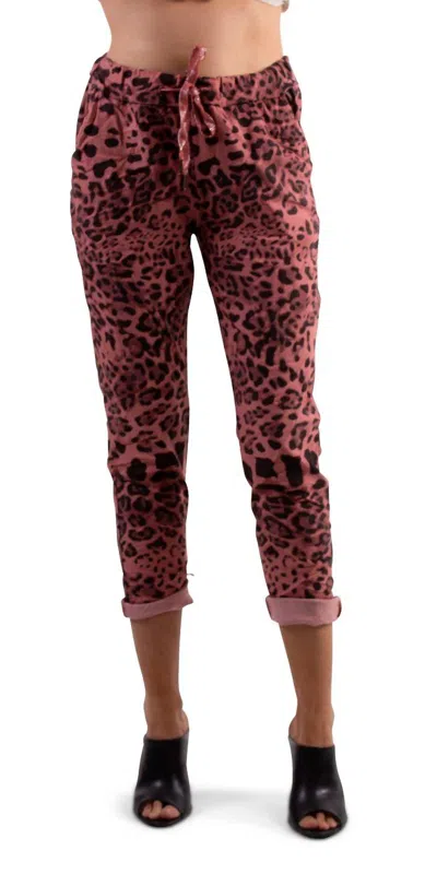 Gigi Moda Cornelia Zebra Slim Pants In Sienna In Multi