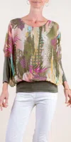 Gigi Moda Daphna Serra Blouse In Olive In Multi