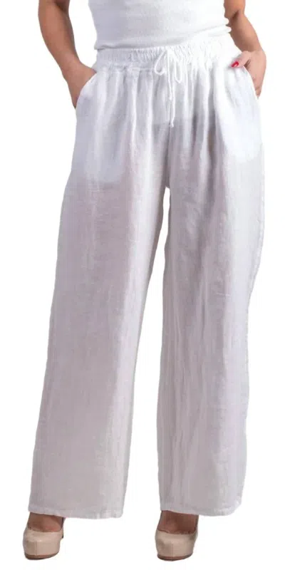 Gigi Moda Delfina Linen Pants In White