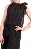 Gigi Moda Desio Silk Sleeveless Top In Black In Black