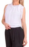Gigi Moda Desio Silk Sleeveless Top In White In White