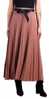 Gigi Moda Di Lana Maxi Skirt In Camel In Brown