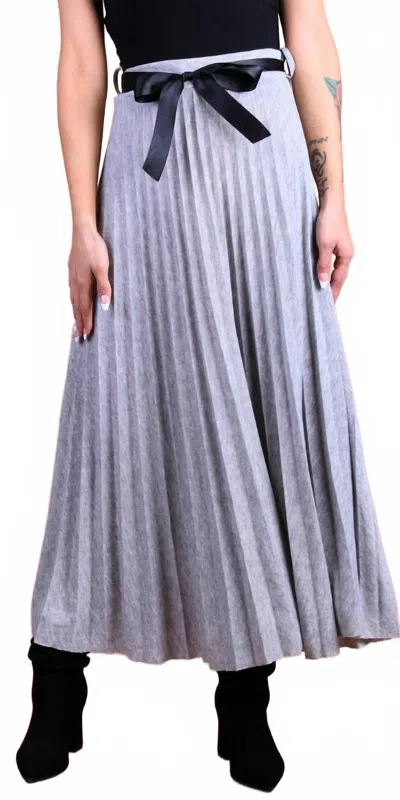 Gigi Moda Di Lana Maxi Skirt In Dove Gray
