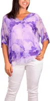Gigi Moda Diana Floral Blouse In Purple In Purple