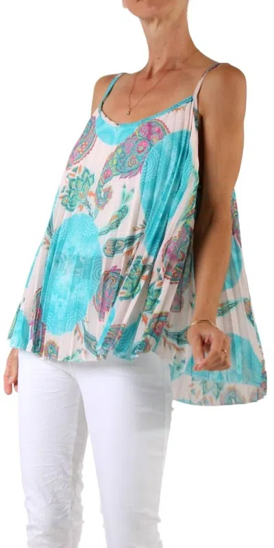 Gigi Moda Edie Tank Top In Turquoise In Blue