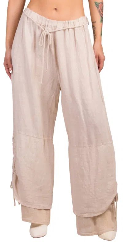 Gigi Moda Elda Wide Leg Pants In Beige In Neutral