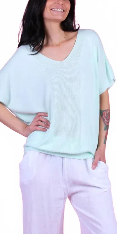 Gigi Moda Elsa Knit Top In Mint In Blue