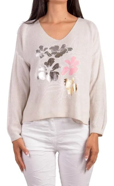 Gigi Moda Emma Fiori Sweater In Cream In Neutral