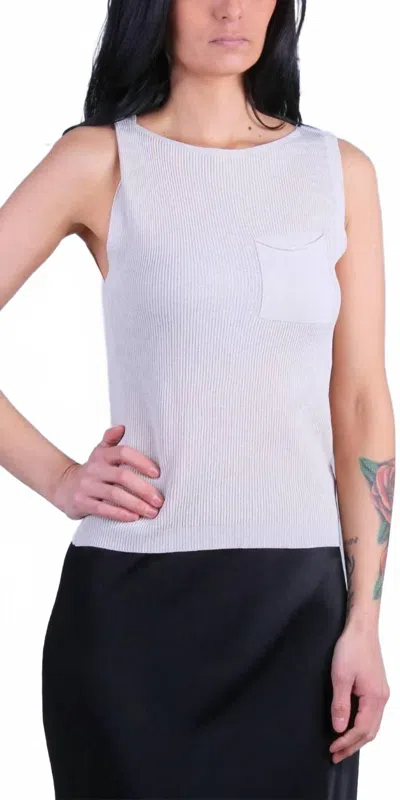 Gigi Moda Eva Knit Top In Beige In White