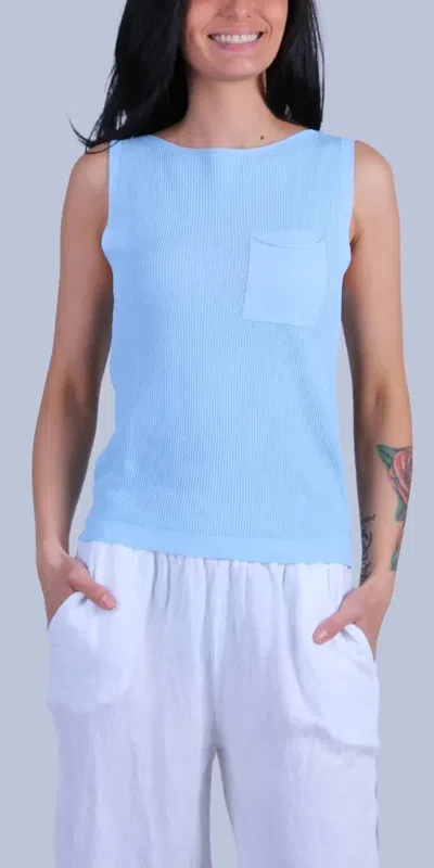 Gigi Moda Eva Knit Top In Blue