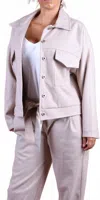 Gigi Moda Gemma Jacket In Beige In Pink