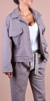 Gigi Moda Gemma Jacket In Taupe In Gray