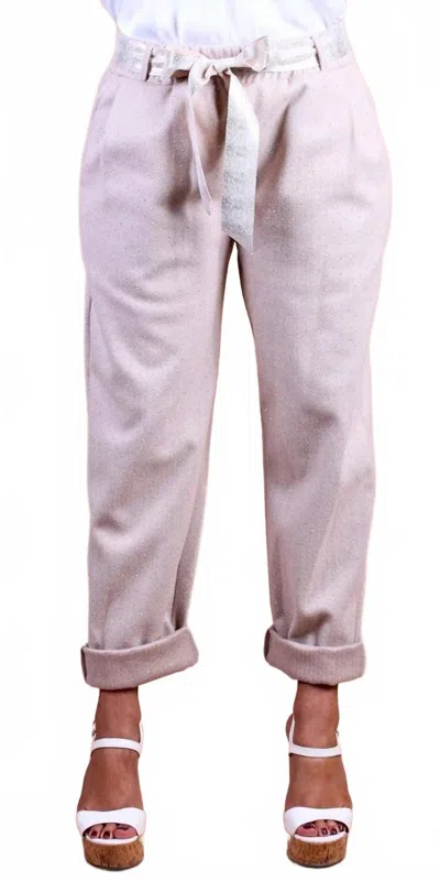 Gigi Moda Gemma Jogger Pants In Taupe In Purple