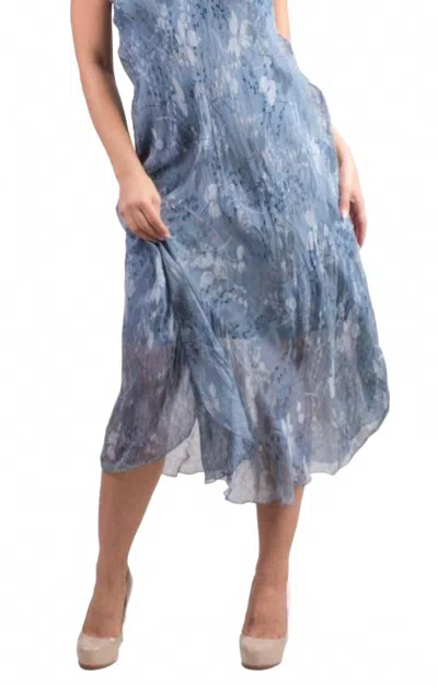 Gigi Moda Giardino Miele Midi Dress In Blue