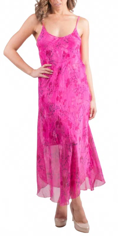 Gigi Moda Giardino Miele Midi Dress In Hot Pink