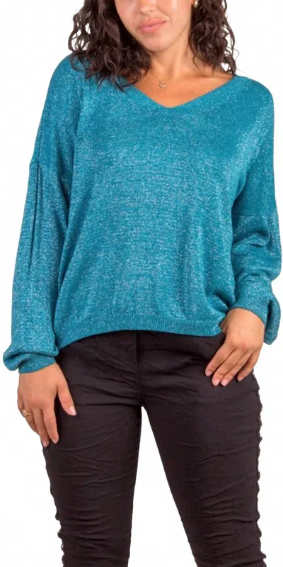 Gigi Moda Ginetta Knit Top In Teal In Blue