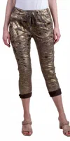 Gigi Moda Grazina Tie-waist Pants In Olive In Gold