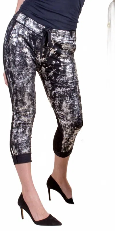 Gigi Moda Grazina Tie-waist Pants In Black In Multi