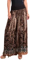 Gigi Moda Jasmin Boho Slit Pants In Black In Brown