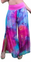 Gigi Moda Jasmin Tempesta Slit Pant In Hot Pink In Multi