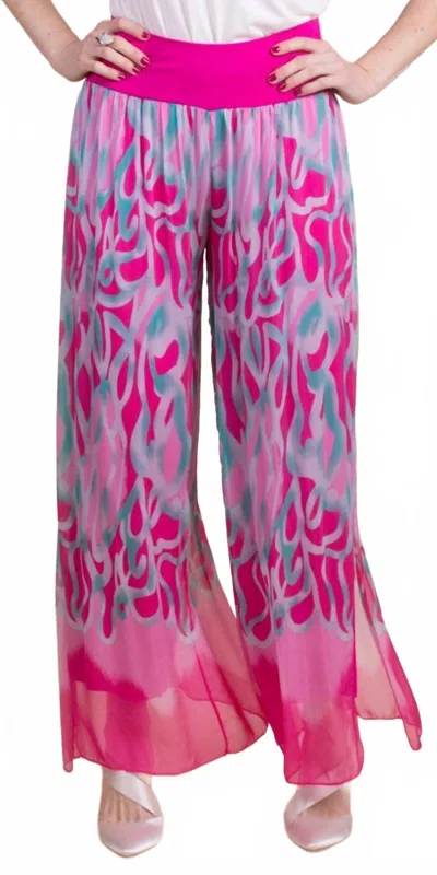 Gigi Moda Jasmin Turbinio Slit Pant In Hot Pink
