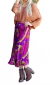 Gigi Moda La Onda Midi Skirt In Purple In Purple