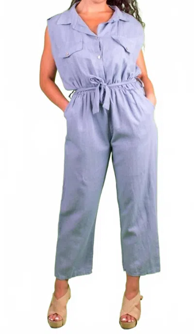 Gigi Moda La Tela Jumpsuit In Blue In Purple