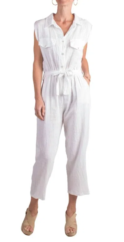 Gigi Moda La Tela Jumpsuit In White In Multi