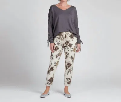 Gigi Moda Lace Up Sweater Top In Taupe In Gray