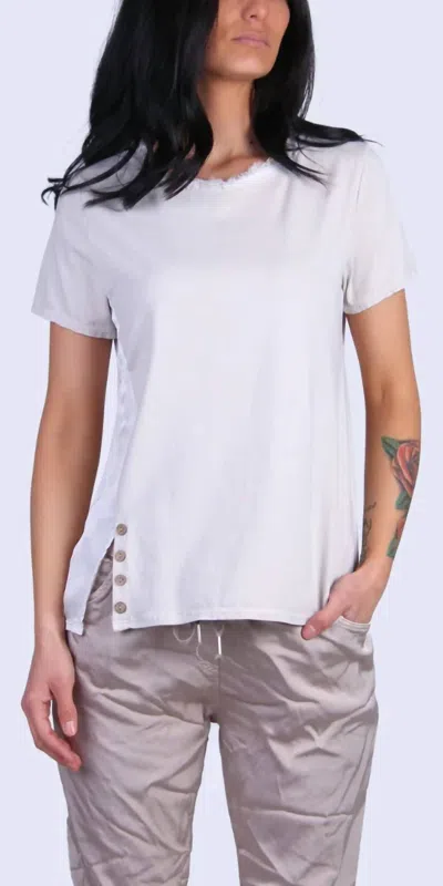 Gigi Moda Lazio Top In Beige In White