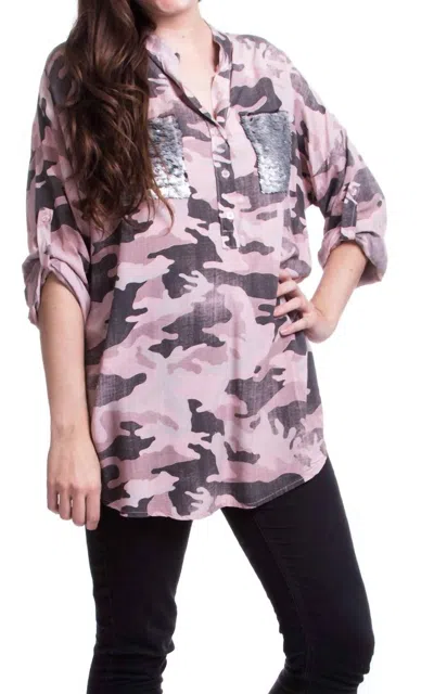 Gigi Moda Leona Button Top In Pink