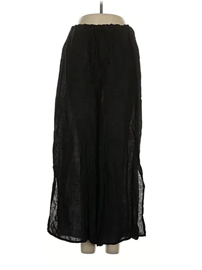 Pre-owned Gigi Moda Linen Pants In Black