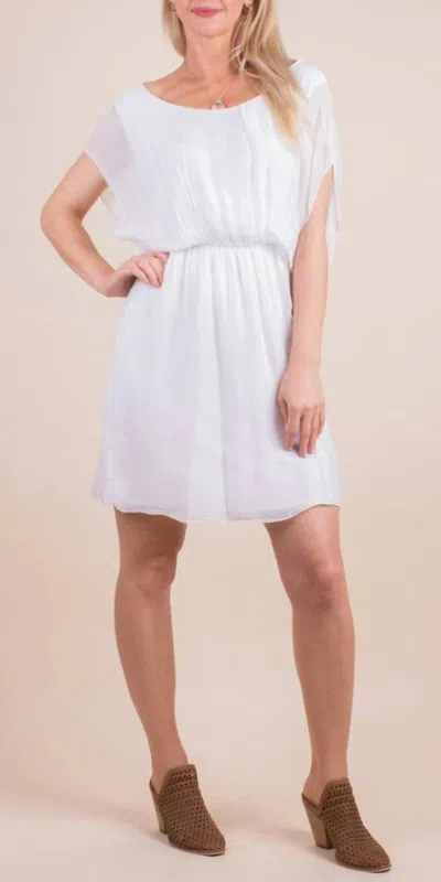 Gigi Moda Lodi Silk Mini Dress In White