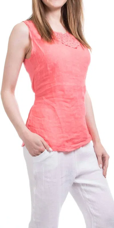Gigi Moda Lolly Sleeveless Top In Coral In Pink