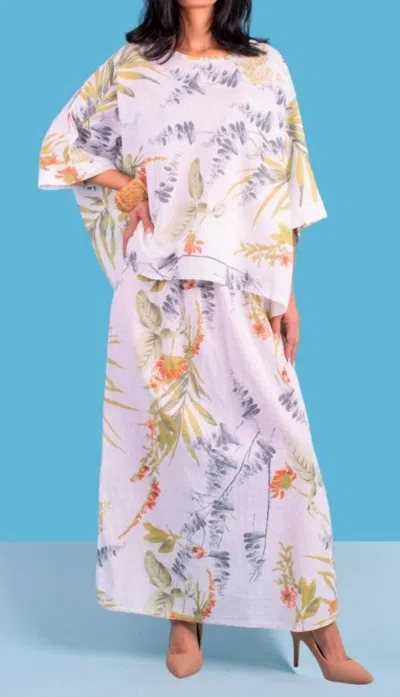 Gigi Moda Lucy Ninfa Crew Neck Blouse In White In Multi