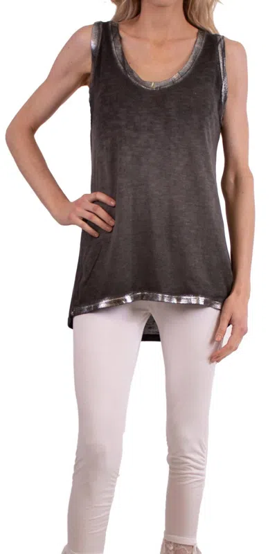 Gigi Moda Lunia Tank In Black/charcoal In Gray