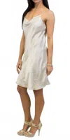 Gigi Moda Madonna Satin Mini Dress In Cream In White