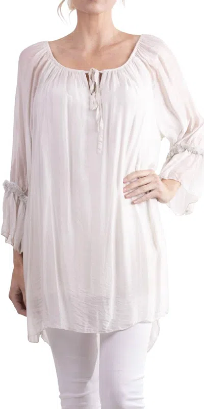 Gigi Moda Manarola Long Sleeve Blouse In Cream In White