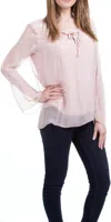 Gigi Moda Mariam Boho Long Sleeve Blouse In Pink In Pink