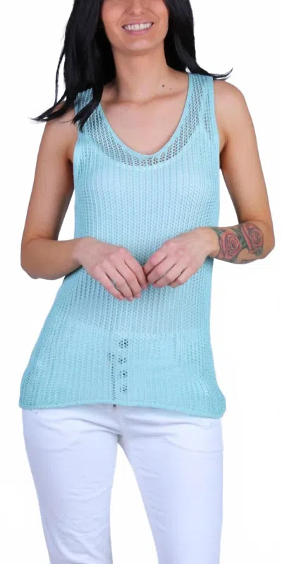 Gigi Moda Marina Knit Tank Top In Lake Green In Blue
