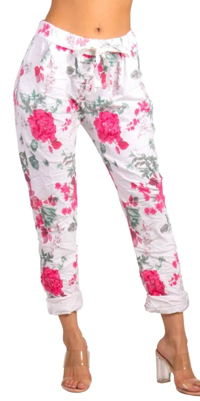 Gigi Moda Meadow Tie-waist Pants In White