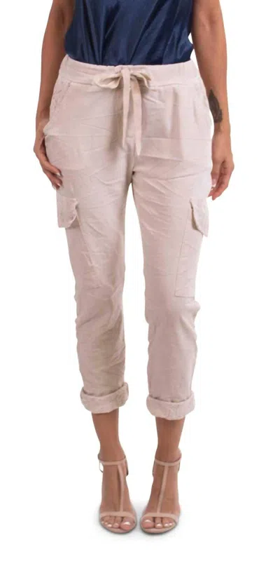 Gigi Moda Mounia Cargo Pants In Beige In Pink